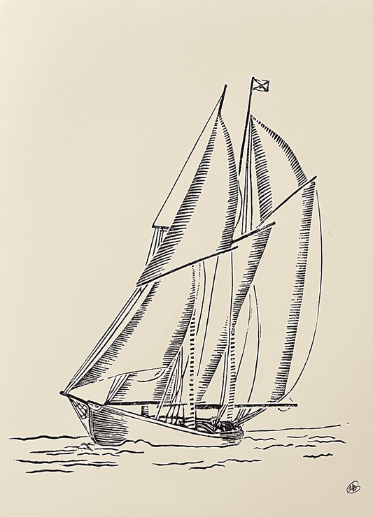 Sailing – Hand Carved & Printed