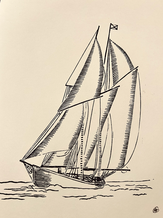 Sailing – Hand Carved & Printed